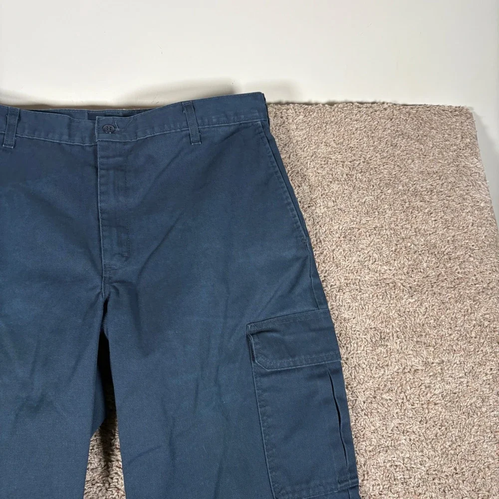 Dickies Mens Cargo Pants Navy Blue Workwear Straight Leg W34 L30 W241B74